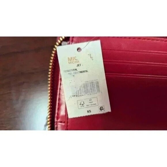 NWT Michael Kors Continental Wristlet Wallet Red - Picture 4 of 11